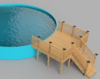 Plans for above ground pool deck (10x12) 27' round pool.