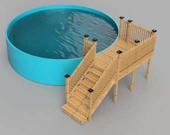 Plans for above ground pool deck (6x8) 18' round pool. .