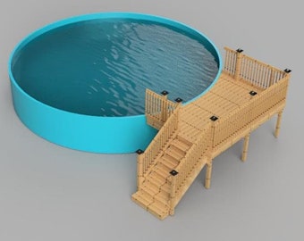 Plans for above ground pool deck (8x12) 24' round pool 52" high