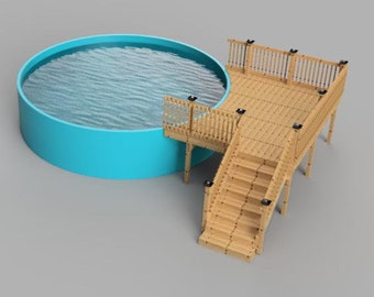 Plans for above ground pool deck (10x12) 18' round pool. .