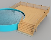 Plans for above ground Quarter Round Pool Deck (25'x25') 27' Round Pool.