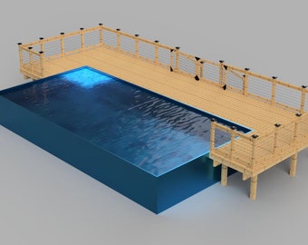Plans for above ground pool deck 48'x16' deck for 32'x16' rectangular pool 54" high