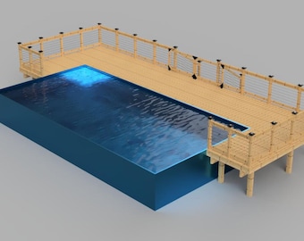 Plans for above ground pool deck 48'x16' deck for 32'x16' rectangular pool 54" high