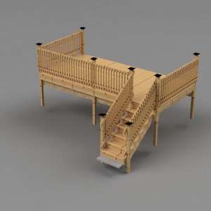 Plans de terrasse de piscine hors terre (8x16)