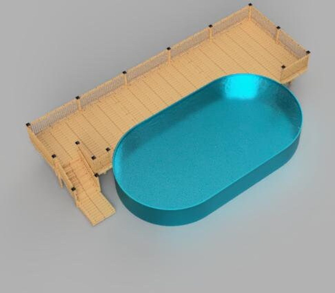 Plans for Above Ground Pool Deck , 18x33' Oval Pool. Etsy