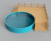Plans for above ground Quarter Round Pool Deck (25'x25') 24' Round Pool.