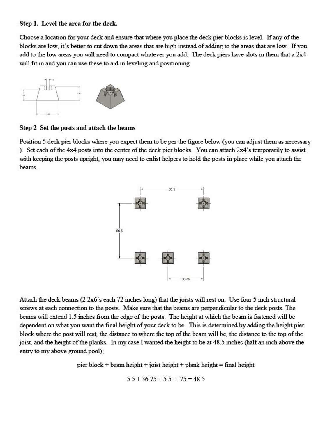 Above Ground Pool Deck Plans 5x6 Front Entry Etsy Canada