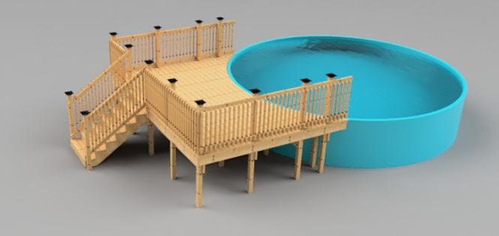 Plans for Above Ground Pool Deck (12x16) 20' Round Pool 48