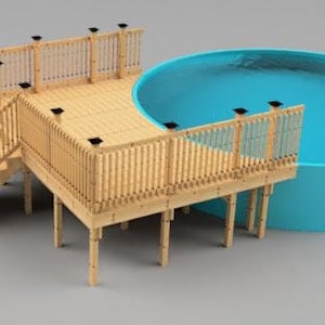 Plans pour deck de piscine hors-terre (12x16) Piscine ronde 20' 48" de haut