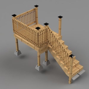 Plans de deck piscine hors terre (5x6 entrée droite)