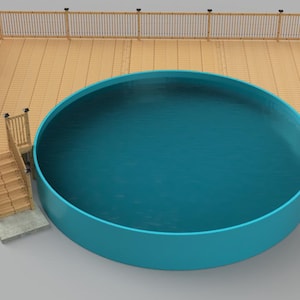 Plans pour piscine hors-terre deck 46'x23' deck pour piscine ronde 30' 54" de haut