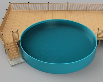 Plans for above ground pool deck 46'x23' deck for 30' round pool 54" high