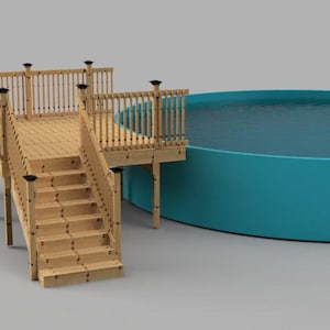 Plans pour terrasse de piscine hors terre (10x12) piscine ronde 27' 52" de hauteur