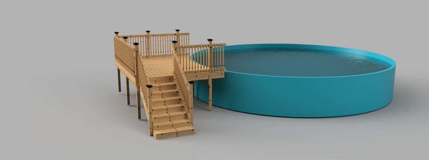 Plans for Above Ground Pool Deck (10x12) 27' Round Pool 52" High - Etsy