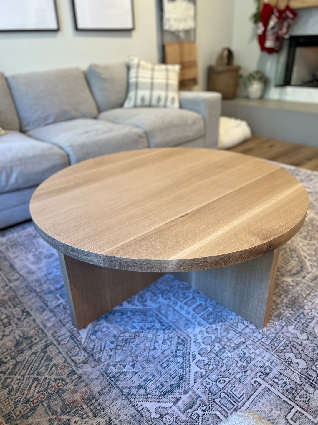 Handmade Round Coffee Table Etsy