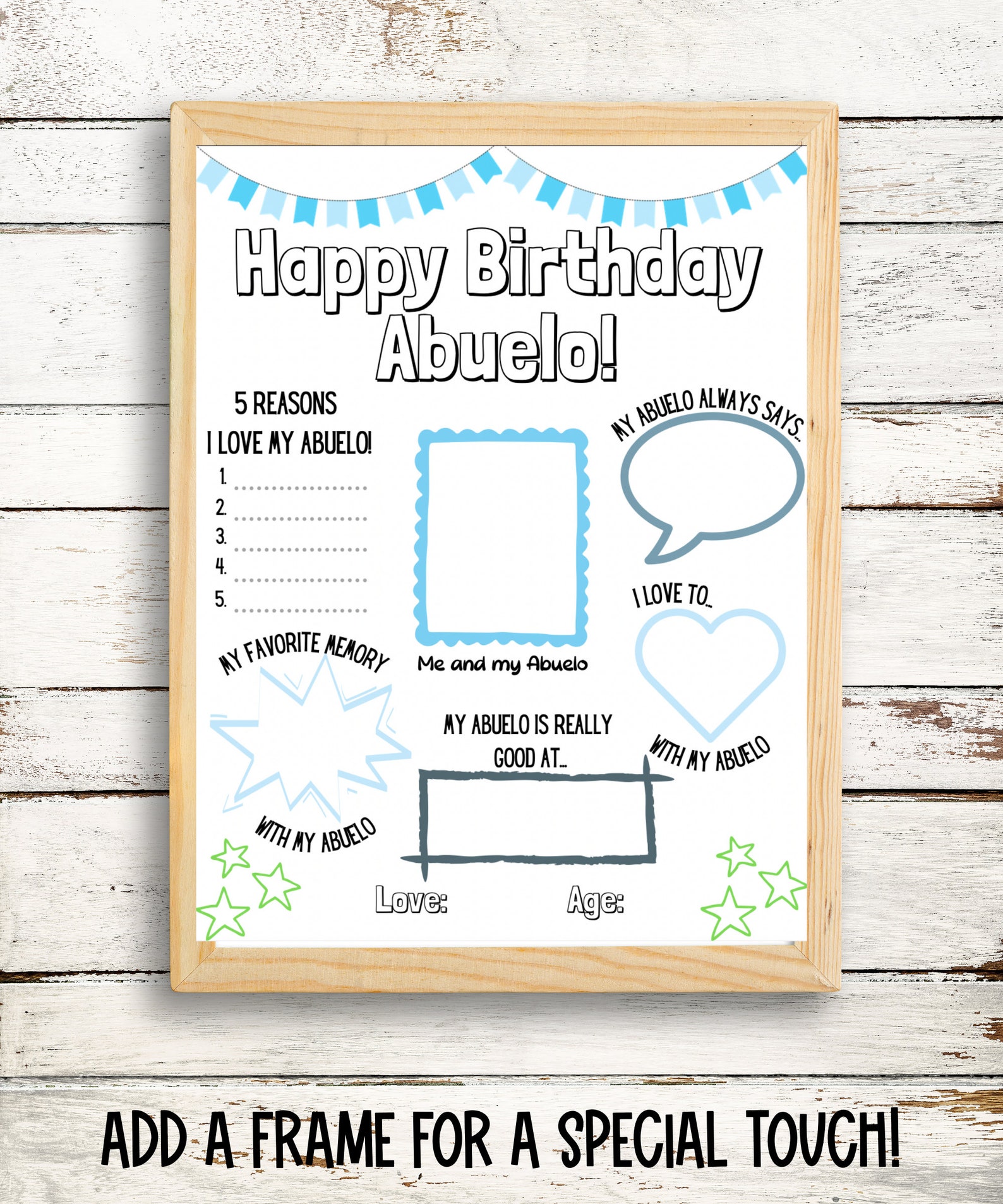 Happy Birthday Abuelo Birthday Printable Instant - Etsy