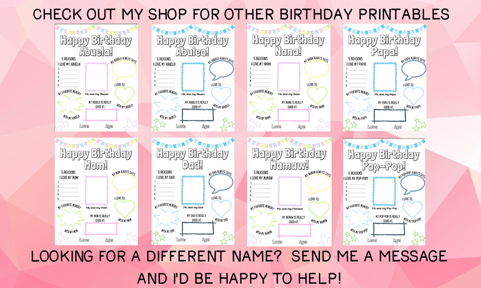 Happy Birthday Abuelo Birthday Printable Instant - Etsy