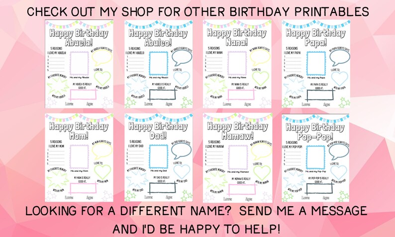 Happy Birthday Abuelo Birthday Printable Instant - Etsy