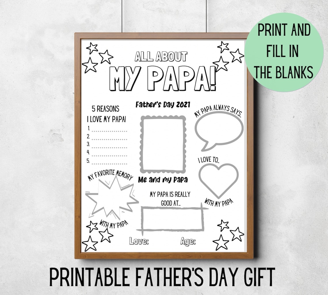 All About Papa Free Printable Printable Word Searches