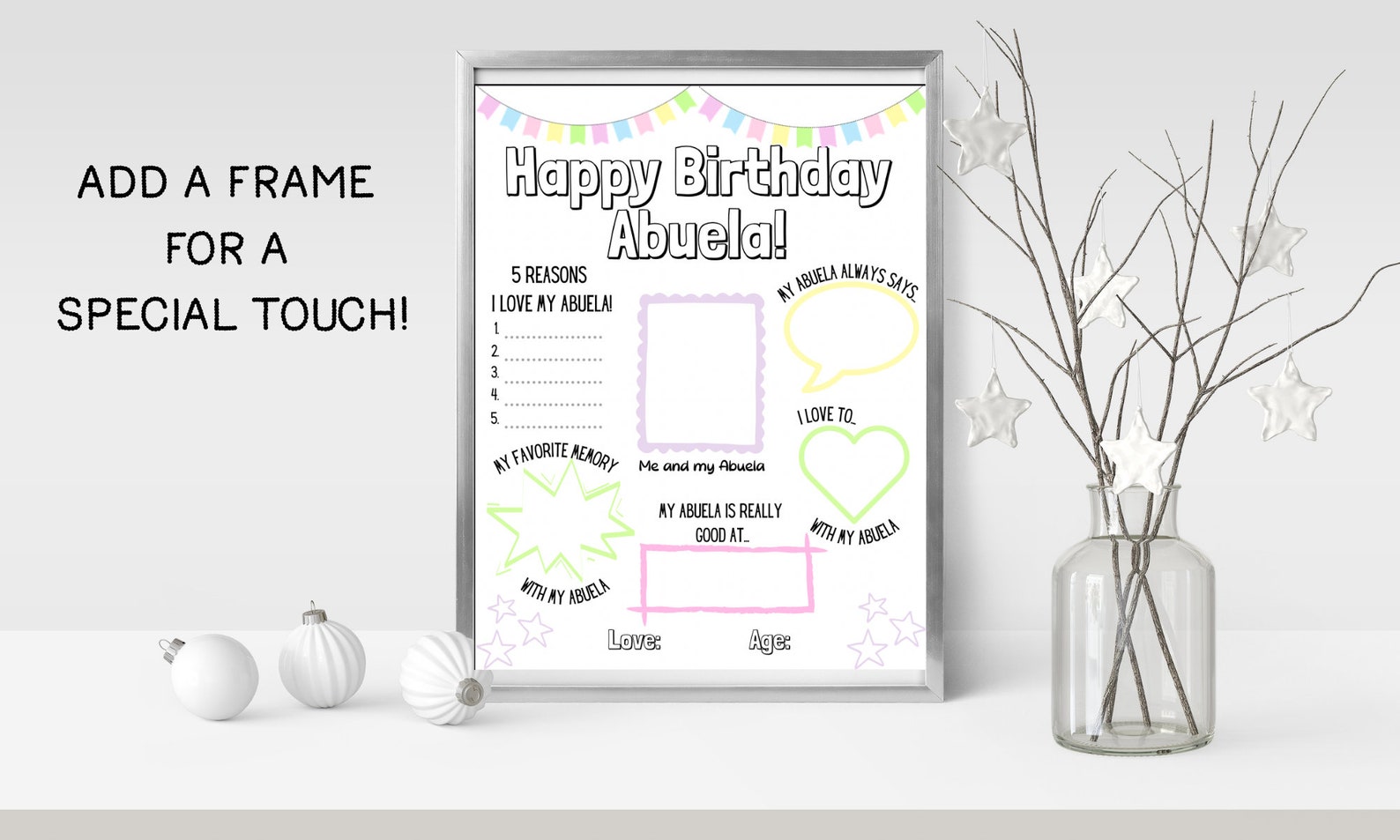 Happy Birthday Abuela Birthday Printable Instant | Etsy