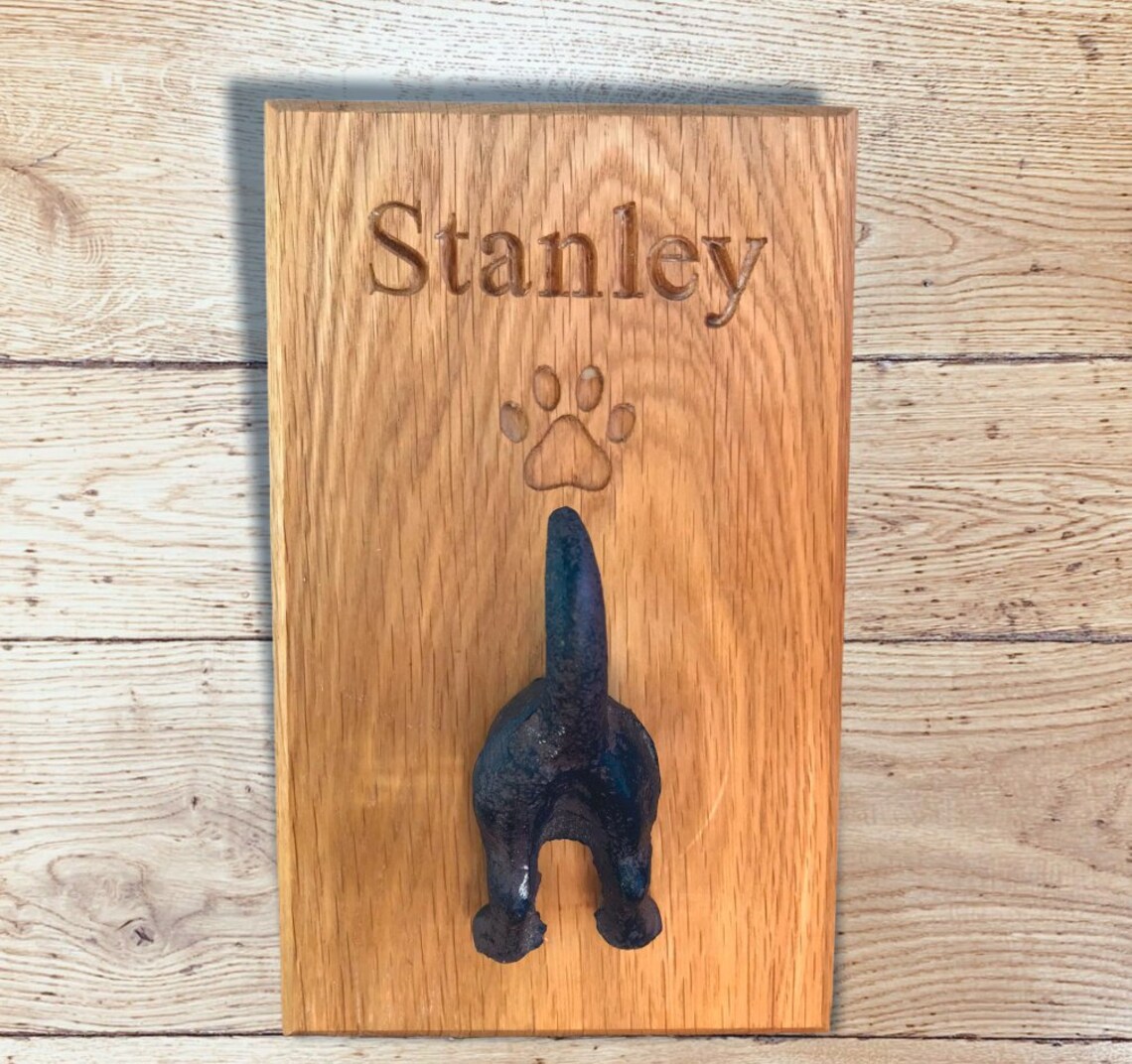 Personalised Dog Lead Hook inOak Etsy