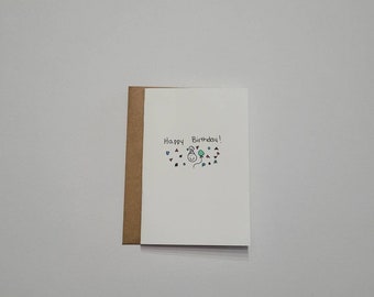 Happy Birthday Greeting Card| Hand-drawn