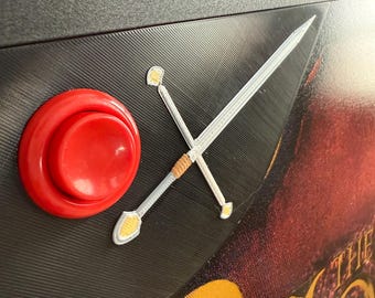 Lord of the Rings Pinball Flipper Button protectors with Raised Sword