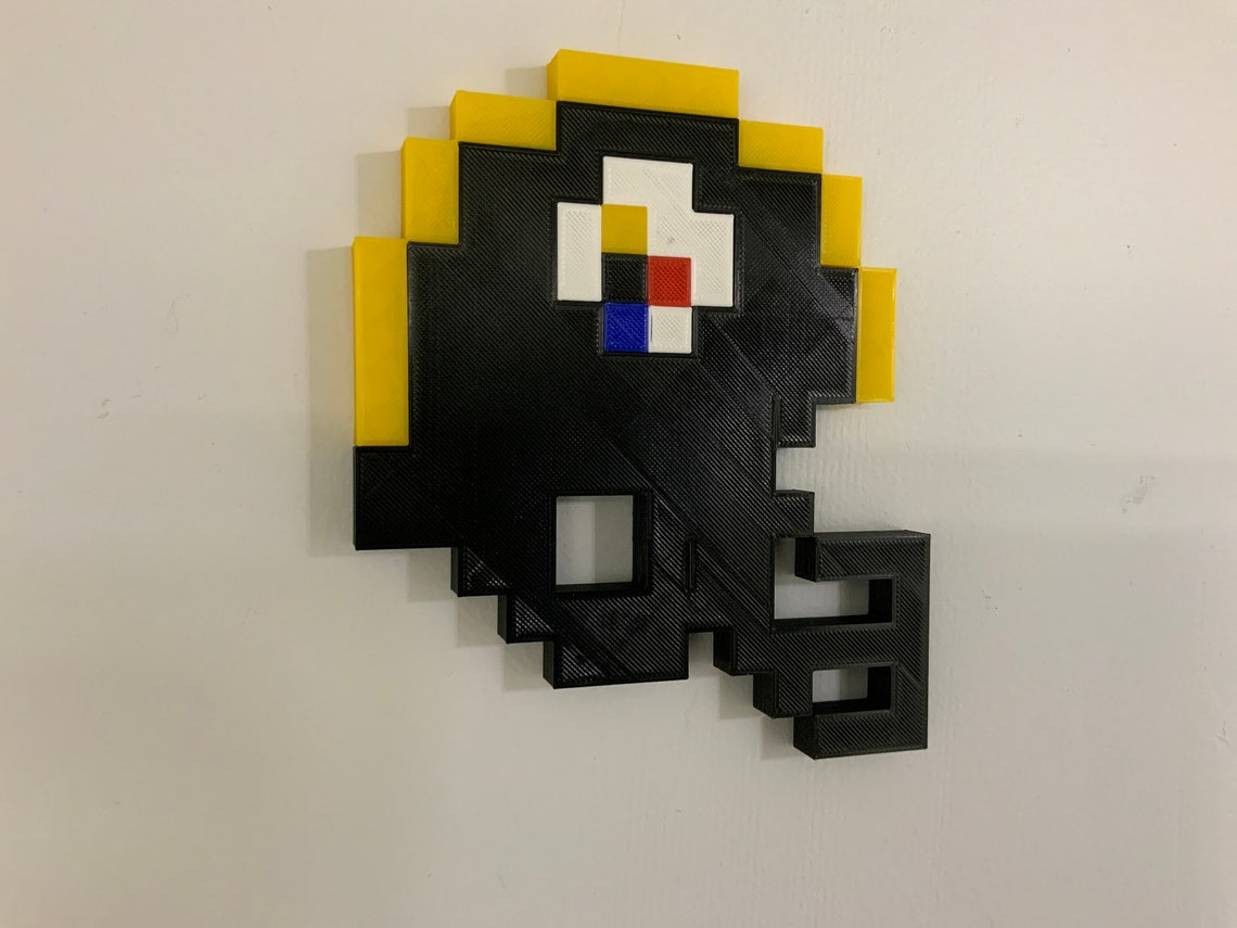 Tecmo Super Bowl Steelers Helmet 8 bit Etsy