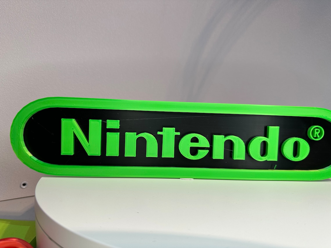 Old School Nintendo Sign Custom Colors Etsy