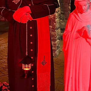 Ghost Band Papa Emeritus Halloween Prop Censer with LED Lighting