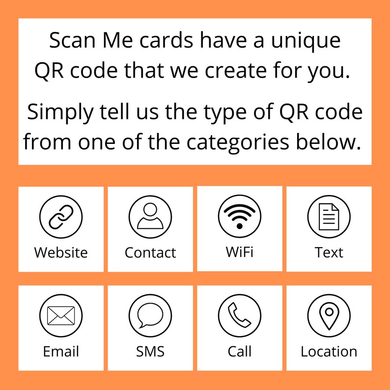 Scan Me QR Code Custom Card & QR Code PVC Business Card Etsy UK