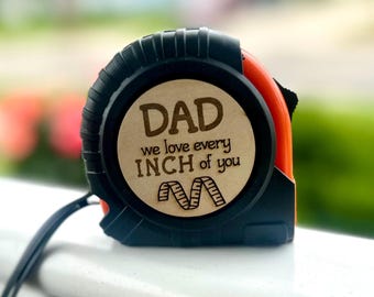 Cinta métrica personalizada de 25 pies: regalo para el Día del Padre, 14 diseños