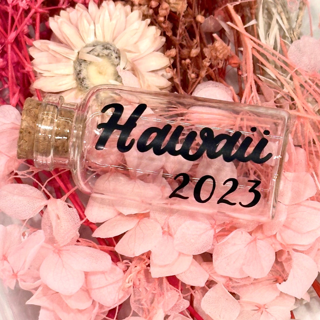 SET OF 5 Glass Sand Jar Cork Lid Personalized Sand Container Wedding