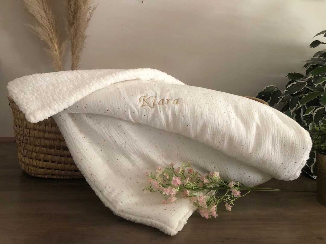 Personalized White Blanket/baby Blanket/summer Winter Baby Etsy