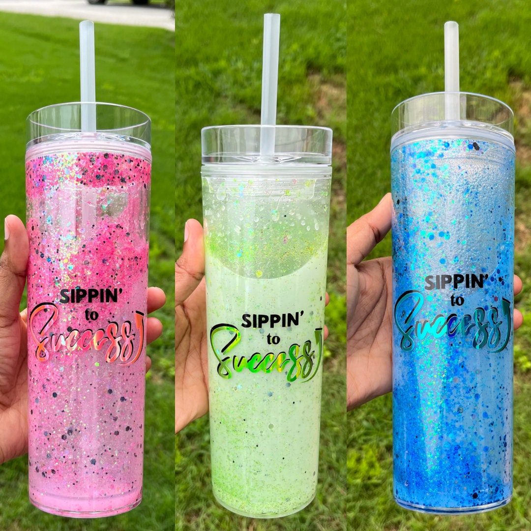 16 Oz Snow Globe Tumblers Glitter Tumblers Motivational Etsy