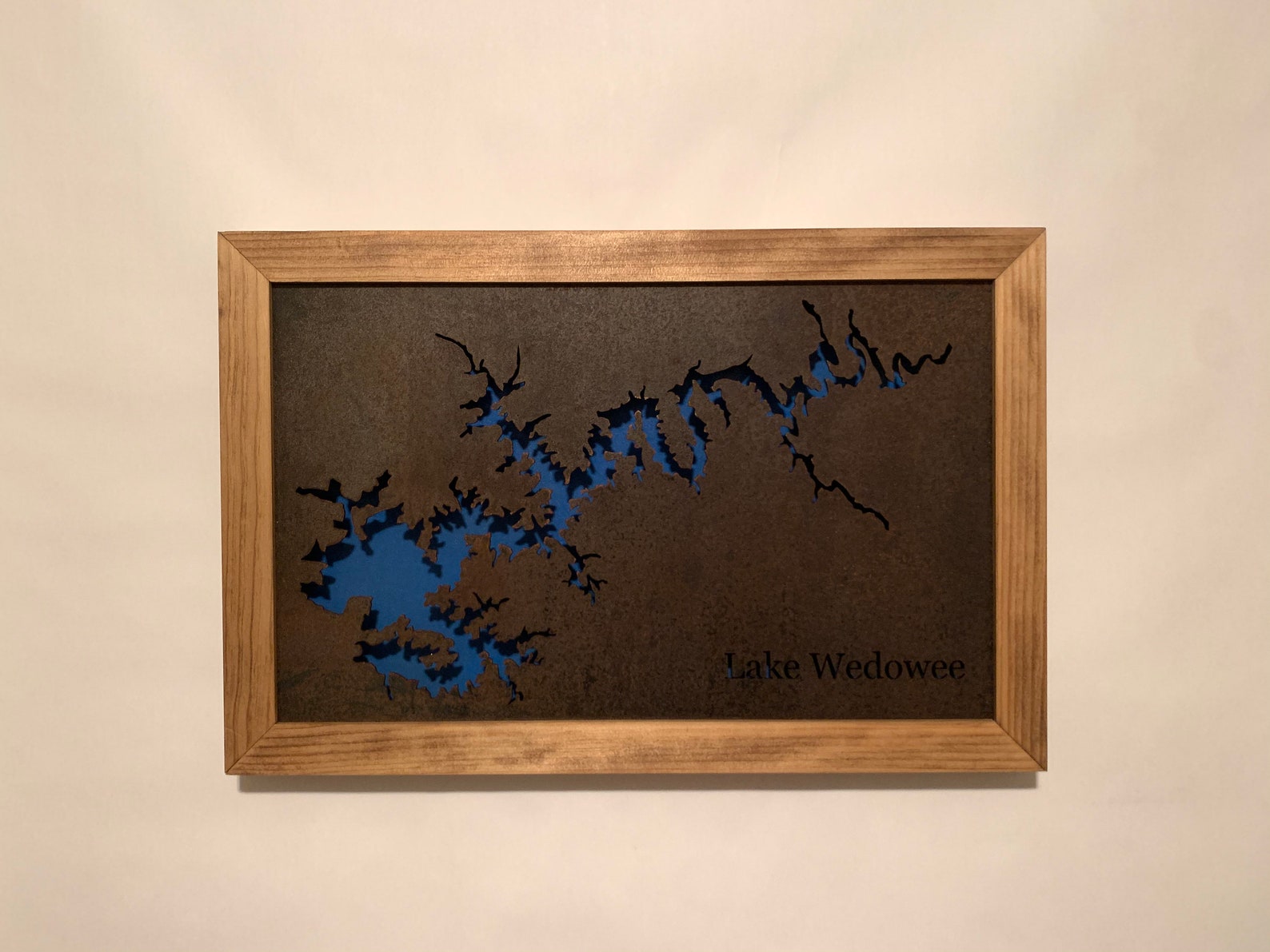 Lake Wedowee Map Etsy