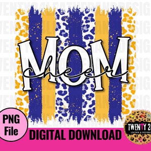 Cheer Mom PNG Digital Design - Cheer Sublimation Design - Cheer Brushstrokes PNG - Cheer Team - Cheer Shirt - Digital File