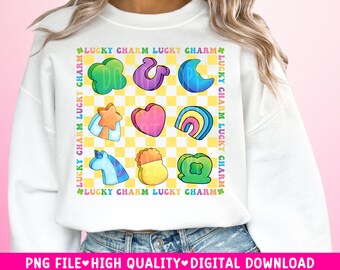 Retro Lucky Charm PNG - St. Patrick's Day Png - Clover Png - Lucky Charm Png - Shamrock Png - Lucky Vibes - Sublimation - Digital Download