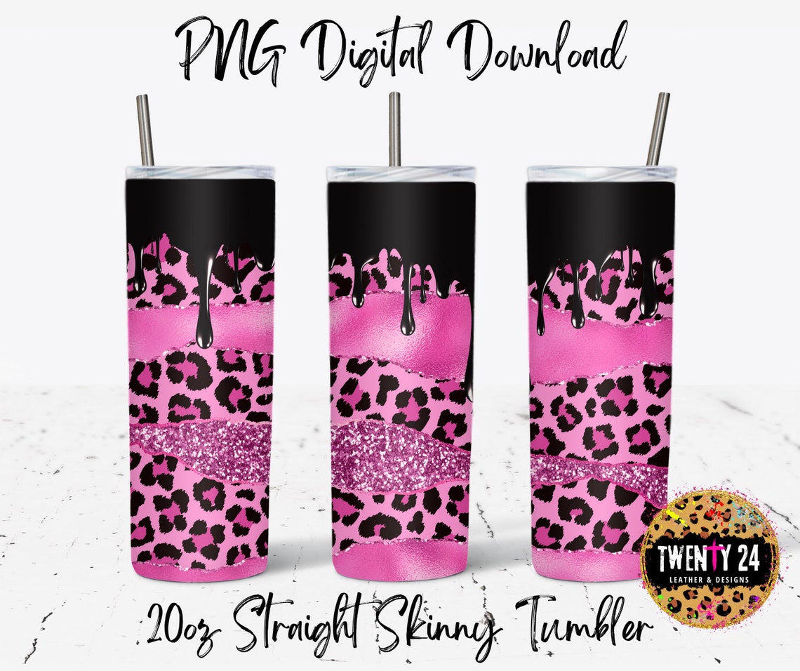 Pink Leopard Tumbler Design PNG Sublimation Designs 20oz - Etsy