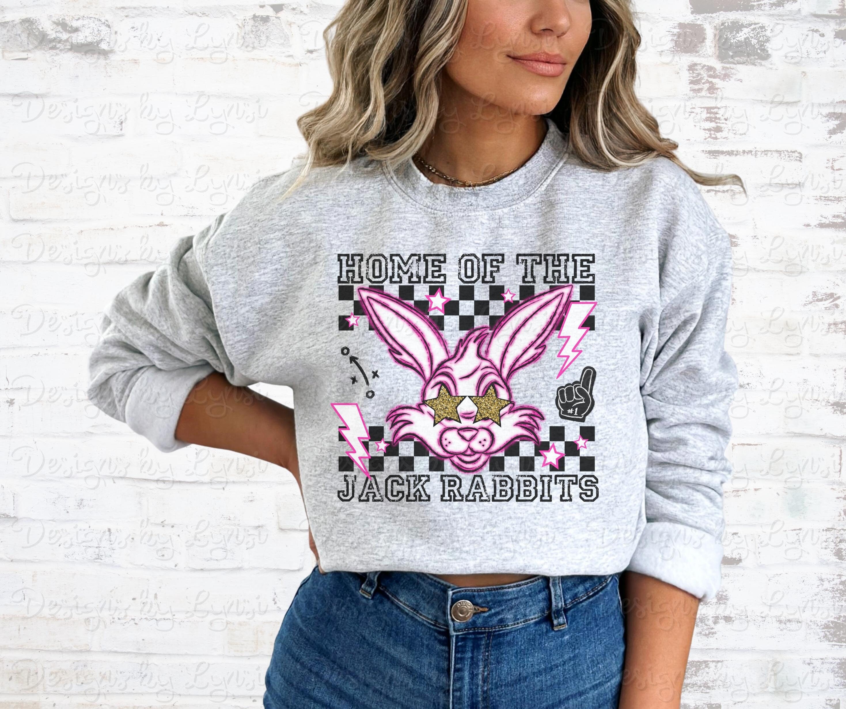 Jack Rabbits Preppy Mascot PNG Digital Design - Checkered Mascot ...
