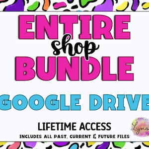 Lifetime Google Drive Sublimation - PNG Google Drive Files - Digital Download - ENTIRE SHOP - Current, Past & Future Designs