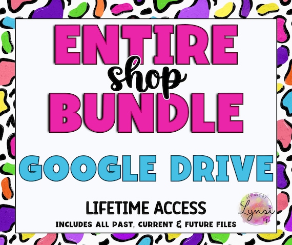 Lifetime Google Drive Sublimation - PNG Google Drive Files - Digital Download - ENTIRE SHOP - Current, Past & Future Designs