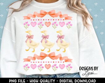 Nastro d'oca di San Valentino vintage PNG Design digitale - Sublimazione Grandma Core - Cottage Core - Fattoria - Civetta - Design per magliette vintage