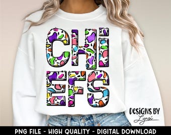 Chiefs PNG Digital Design - Chief Mascot - School Spirit Design - Leopard - Football Team Mascot
