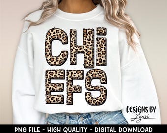 Chiefs PNG Digital Design - Chief Mascot - School Spirit Design - Leopard - Football Team Mascot