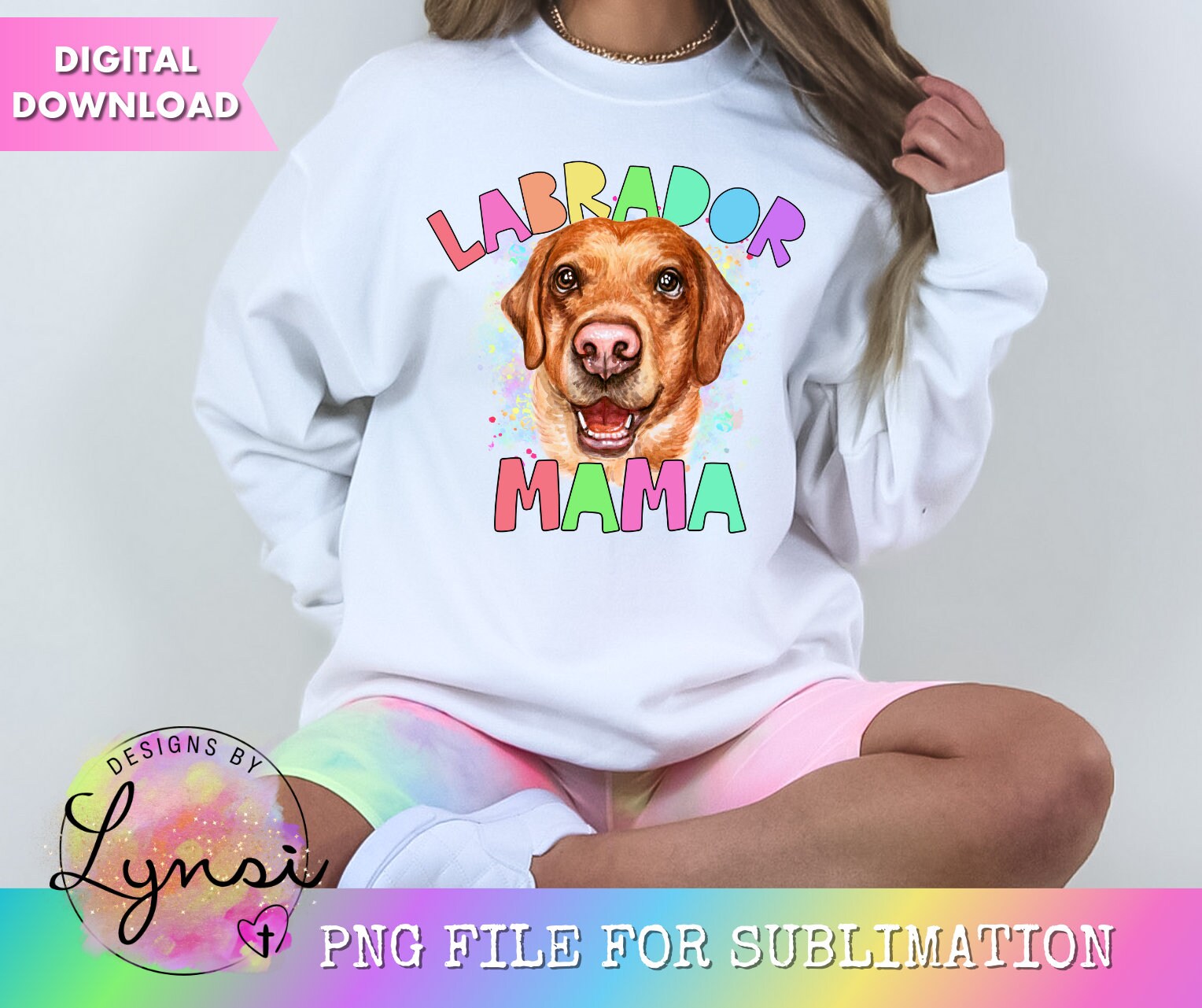 Labrador Mama PNG Digital Download - Lab Sublimation Design - Dog Mama ...