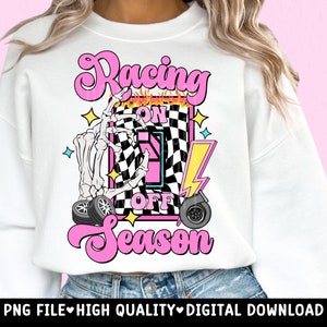 Racing Season PNG Digital Design - Race Sublimation Design - Retro Design - Racing Png - Race Life Png - Checkered Png- Skeleton Png