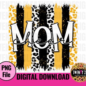 Cheer Mom PNG Digital Design - Cheer Sublimation Design - Cheer Brushstrokes PNG - Cheer Team - Cheer Shirt - Digital File