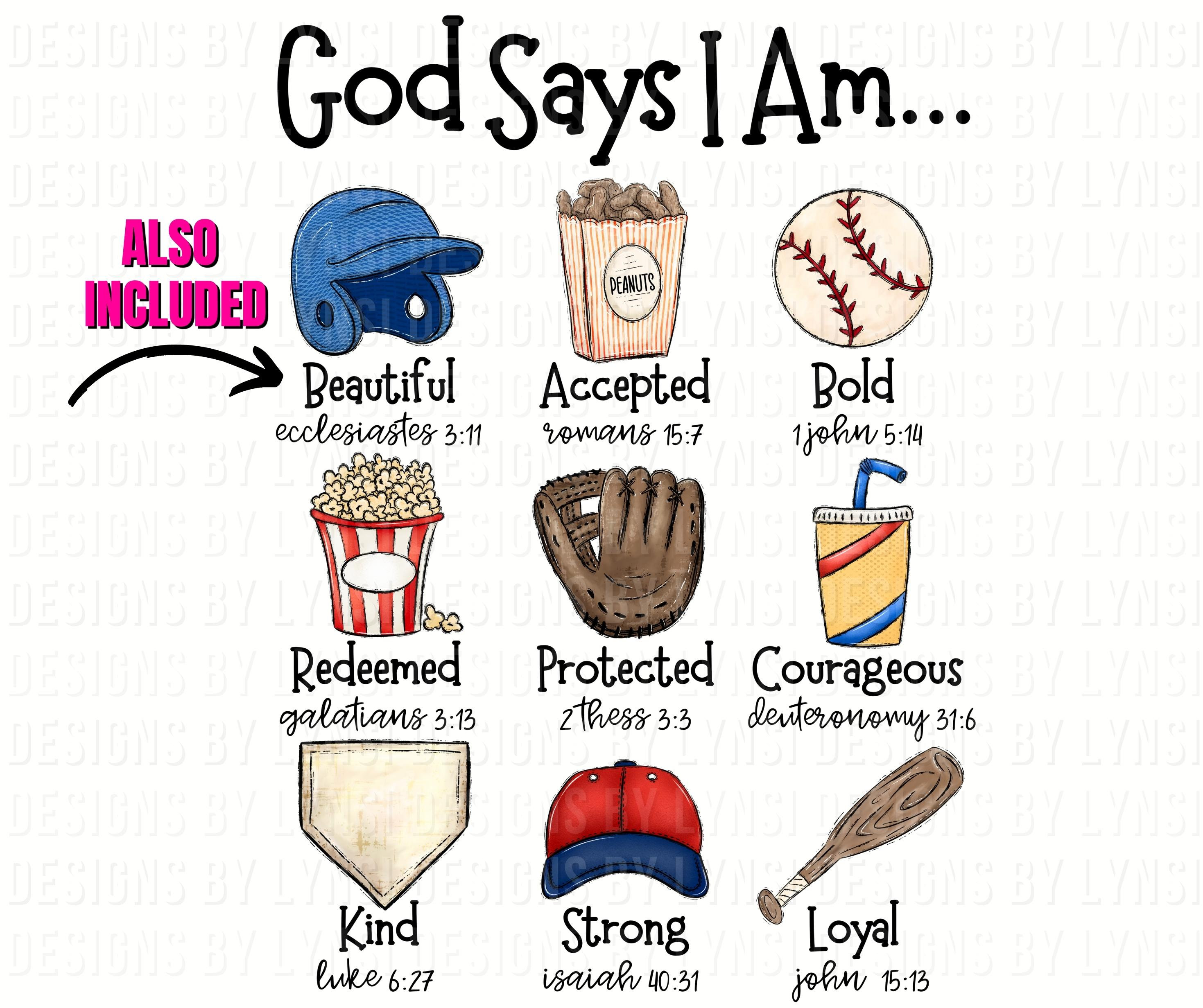 God Says I Am PNG Digital Design - Christian Sublimation Design - God ...