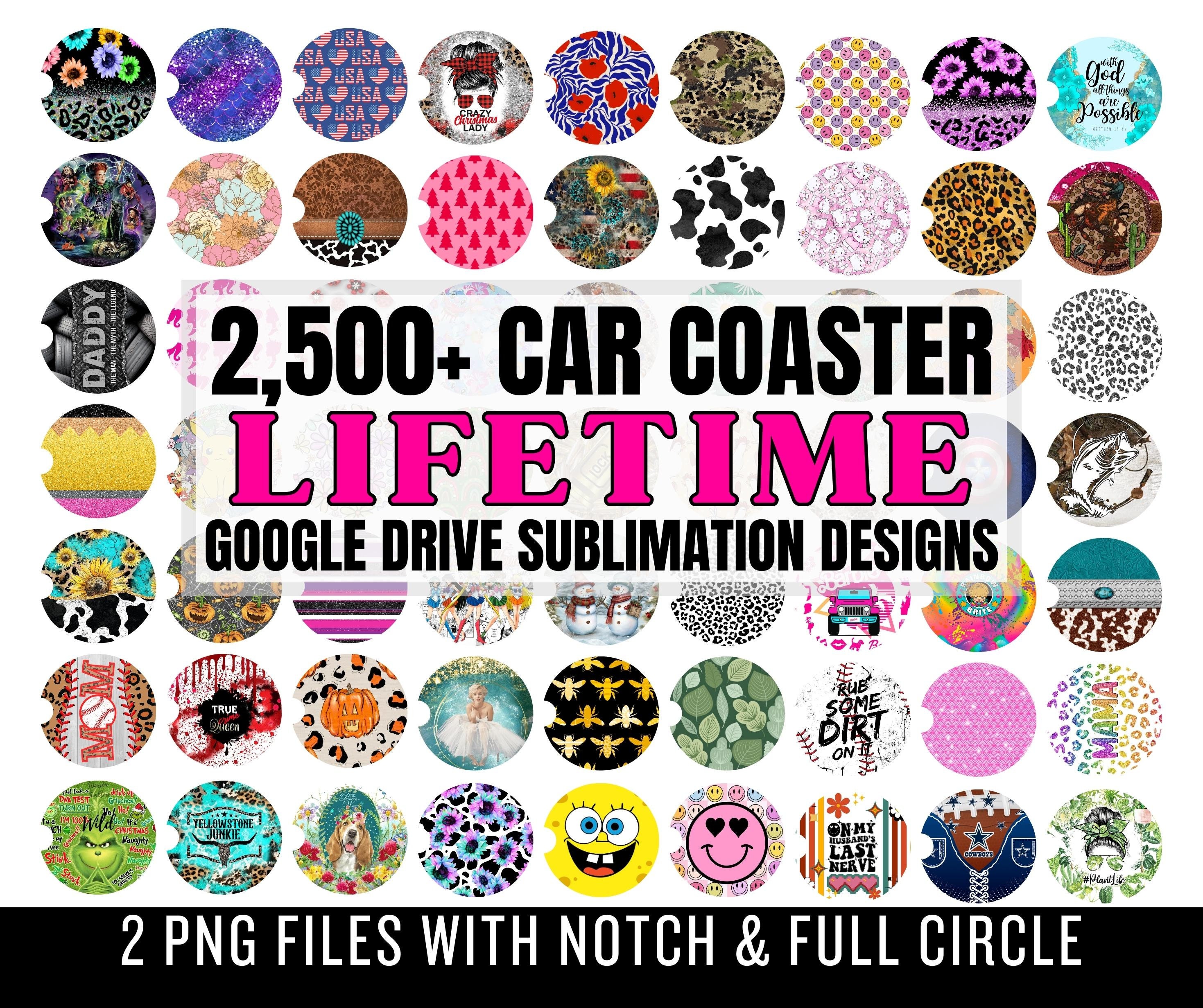 Car Coaster Packaging, Sublimation Car Coasters Card with 100Pcs Bags on  OnBuy